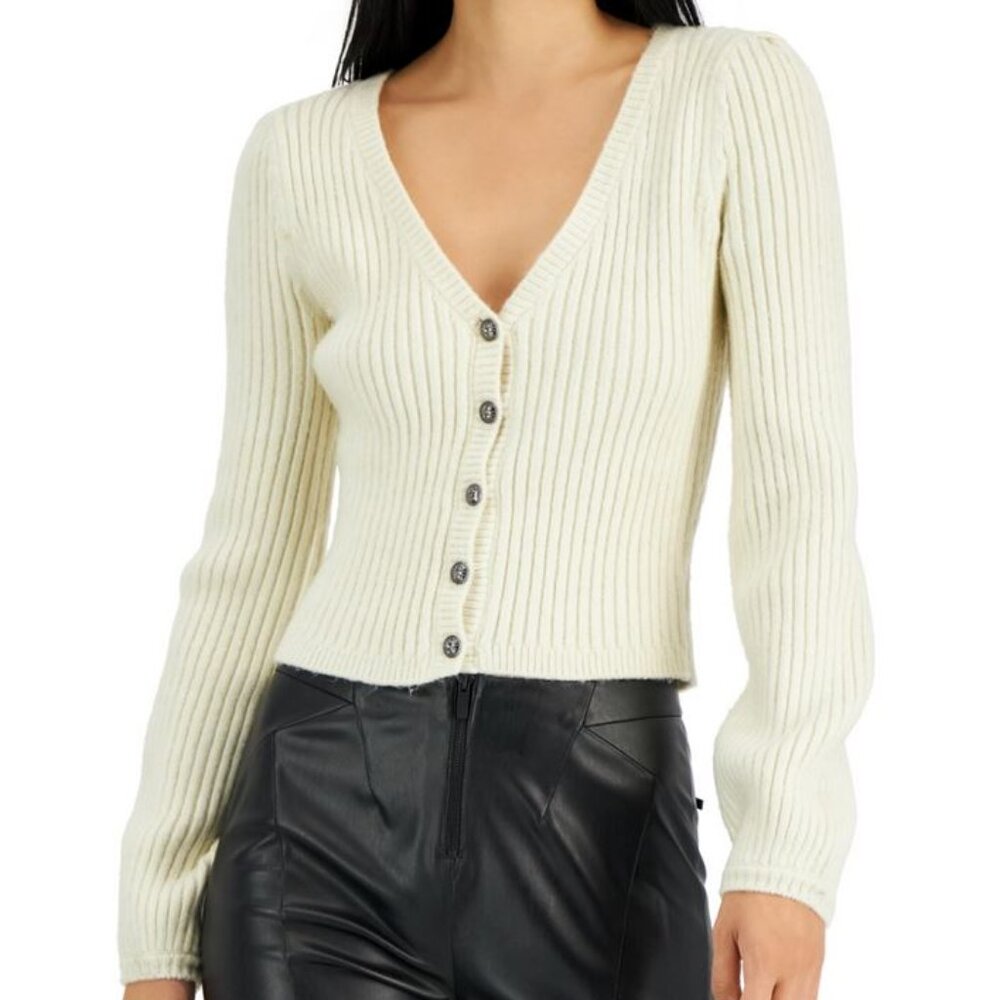 *NEW Donna Karan Jewel Button Bright Lights Big City Cardigan Size XXS (FLAW)